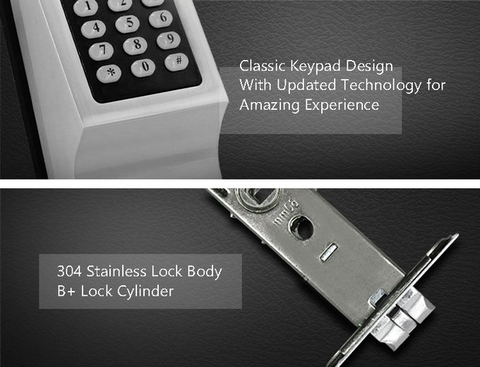 Sistema elettronico d'argento/dorato della serratura di porta del pulsante di alta sicurezza, dell'entrata chiave 2